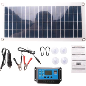 30W Esnek Güneş Paneli Güneş Pilleri Araba Rv Tekne Ev Çatı Van Kamp Güneş Pili, 10A Güneş Kontrol Modülü (Yurt Dışından)