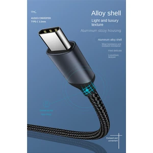 Typec - Android Telefon Dinleme Için Kulaklık Adaptörüne Type-C - 3,5mm Ses Adaptörü Arayüz Kablosu (Kırmızı) (Yurt Dışından)
