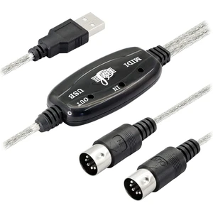 USB Mıdı Kablo Adaptörü, USB Tip A Erkek - Mıdı Din 5 Pin Giriş-Çıkış Kablosu Arayüzü, Müzik Klavyesi Için LED Göstergesi ile (Yurt Dışından)