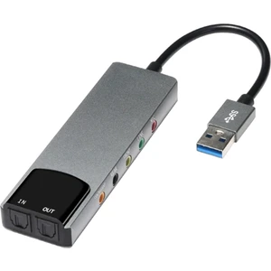 6-In-1 Bilgisayar Ses Kartı 5.1 USB Harici Ses Kartı Çok Fonksiyonlu Ses Dönüştürücü Dizüstü Bilgisayar Için Alüminyum Ses Kartı (Yurt Dışından)