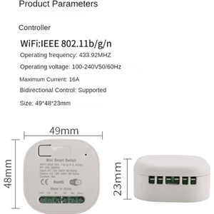 Tuya Wıfı RF433 Alıcı 16A Wifi Akıllı Kablosuz Anahtarı 433MHZ Uzaktan Kumanda Akıllı Zamanlayıcı Anahtarı Alexa Google Ev Için (Yurt Dışından)