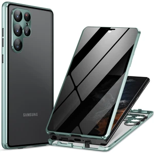 Cool-M Case Samsung Galaxy S24 Ultra Anti-Casus Çift Taraflı Temperli Cam Manyetik Telefon Kapağı (Yurt Dışından)