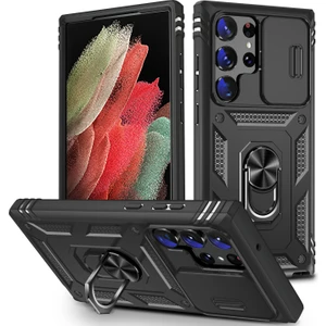 Cool-M Case Samsung Galaxy S24 Ultra Halka Tutucu Çubuğu ile Telefon Kılıfı (Yurt Dışından)
