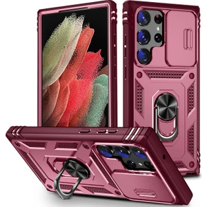 Cool-M Case Samsung Galaxy S24 Ultra Halka Tutucu Çubuğu ile Telefon Kılıfı (Yurt Dışından)