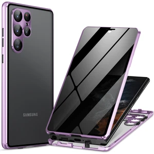 Cool-M Case Samsung Galaxy S24 Ultra Anti-Casus Çift Taraflı Temperli Cam Manyetik Telefon Kapağı (Yurt Dışından)