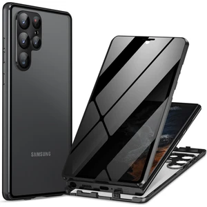 Cool-M Case Samsung Galaxy S24 Ultra Anti-Casus Çift Taraflı Temperli Cam Manyetik Telefon Kapağı (Yurt Dışından)