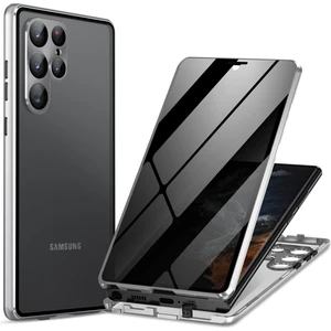 Cool-M Case Samsung Galaxy S24 Ultra Anti-Casus Çift Taraflı Temperli Cam Manyetik Telefon Kapağı (Yurt Dışından)