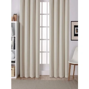 Ceylan Home Atlas Saten Krem Güneşlik Perde Ölçü Seçenekli