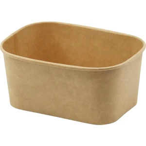 Ambalaj Pazarı 32 Oz Kraft Karton Dikdörtgen Kase 1000 cc - 50 Adet