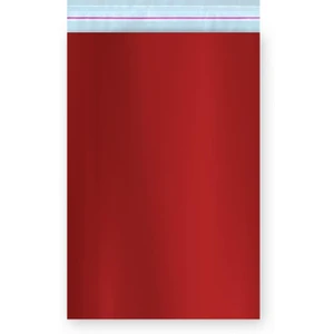 Ambalaj Pazarı Bantlı Metalize Lüks Hediye Paketi Kırmızı 20X25 cm - 50 Adet