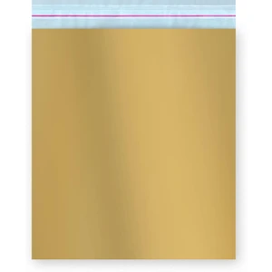 Ambalaj Pazarı Bantlı Metalize Lüks Hediye Paketi Gold 17X25 cm - 50 Adet