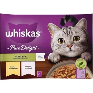 Pouch Pure Delight Tavuklu ve Somonlu Yetişkin Kedi Konservesi 4 x 85 gr 6 Adet