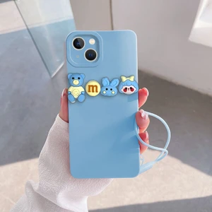 Apple iPhone 13 Uyumlu Kılıf Love Bear Silikon Kılıf Açık Mavi