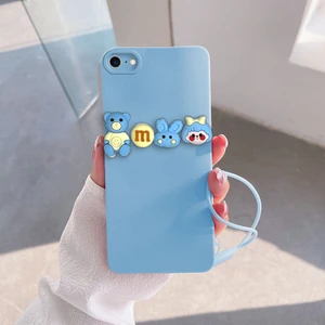 Apple iPhone 7 Uyumlu Kılıf Love Bear Silikon Kılıf Açık Mavi
