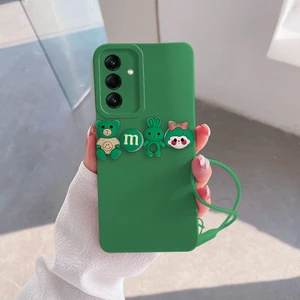 Samsung Galaxy A54 5g Uyumlu Kılıf Love Bear Silikon Kılıf Açık Yeşil