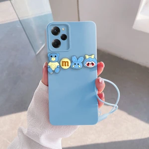 Xiaomi Poco X5 Pro 5g Uyumlu Kılıf Love Bear Silikon Kılıf Açık Mavi