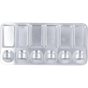 Hobi Market Art Alüminyum Metal Palet Dikdörtgen 12 Godeli 11X23 Cm.