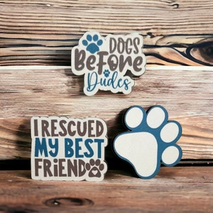 Dogs Before Dudes Ahşap Rozet Seti