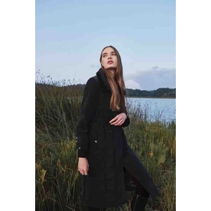 Yakası Kürk ve Kemer Detaylı  Şişme Mont