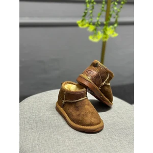 Wolty Baby Unisex Çocuk Kalın Taban Içi Tüylü Günlük Mini Yarım Bot