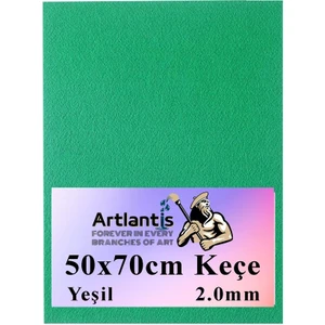 Yeşil Keçe 50 x 70 cm 2 0 mm 1 Adet Renkli Hobi Keçesi Elişi Keçesi