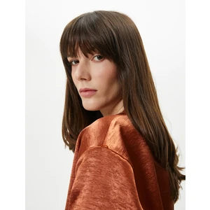 Bomber Ceket Fermuarlı Jakarlı Viskon Cepli