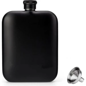 British Mat Siyah Oval Çelik Cep Içki Matarası 4oz 120ML
