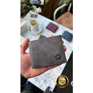 Texas Vintage Siyah Hakiki Deri Kişiye Özel İsim Baskılı Erkek Cüzdanı(KULLANIŞLI MODEL)
