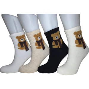 4 Çift Bear Ayıcıklı Kolej, Kadın Çorap,