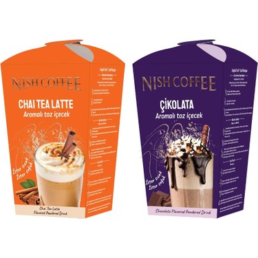 Nish Chai Tea Latte, Çikolata Aromalı Toz Içecek 2'li Set Fiyatı