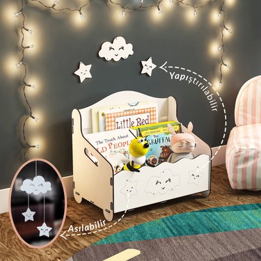 Mingitav Monte Bank Montessori Kitaplık Dergilik Ahşap Fiyatı