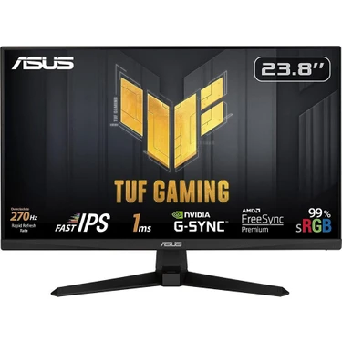 ASUS Tuf Gaming VG249QM1A 23.8 inç 270Hz 1ms Full HD G-Sync Uyumlu Fast IPS Gaming