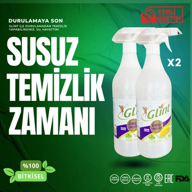 Glint 2 x 1 Lt   Bitkisel Genel Temizleyici Sıvı Bulaşık Fırın Izgara Temizleyici Yağ Sökücü