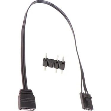 Passing Corsair 4pın Rgb'den Standart Argb'ye 3-Pin 5V Adaptör Konnektörü Rgb Kablosu 25CM (Yurt