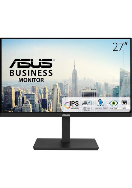 ASUS VA27ECPSN 27 IPS FREESYNC 1920x1080 5MS 75HZ DP HDMI USB-C USB MM VESA 3YIL RJ45, EYECARE, FLICKER-FREE,CERCEVESIZ,DUSUK MAVI ISIK Monitör