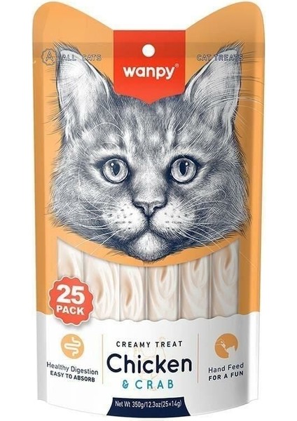 Tavuklu ve Yengeçli Sıvı Kedi Ödülü 25X14 gr