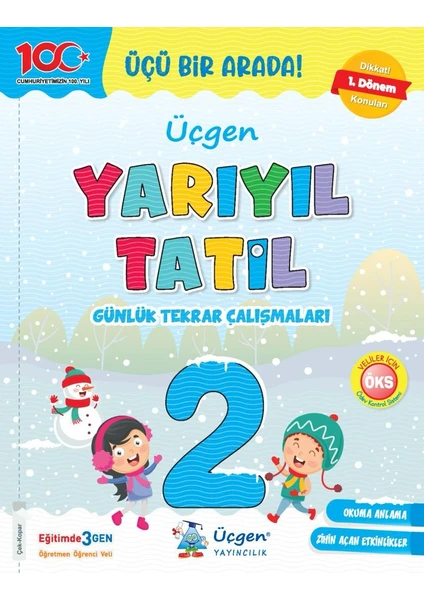 Üçgen Yayıncılık 2. Sınıf Yarıyıl Tatil Günlük Tekrar Çalışmaları