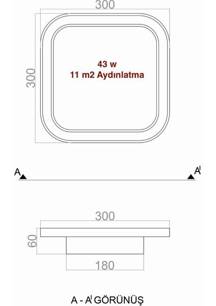 Plafonia Kare LED Plafonyer Avize 30X30 cm fırsatları
