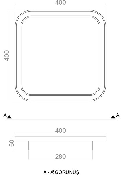 voxlamp lighting solutions Plafonia Kare LED Plafonyer Avize 40X40 cm