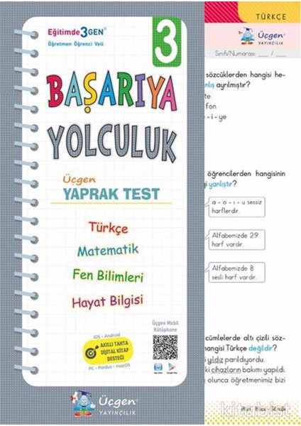 3. Sınıf Başarıya Yolculuk - Yaprak Test - Emsal Bal