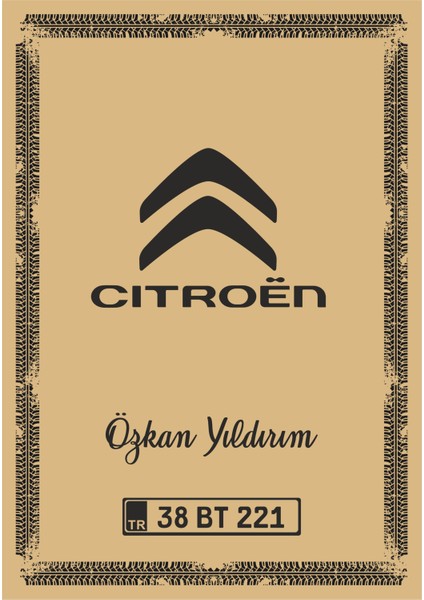 Paspas Kağıdı Citroen Logo ve Kişiye Özel Baskı 100 Ad. 35X50 cm