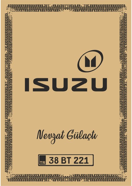 Paspas Kağıdı Isuzu Logo ve Kişiye Özel Baskı 100 Ad. 35X50 cm