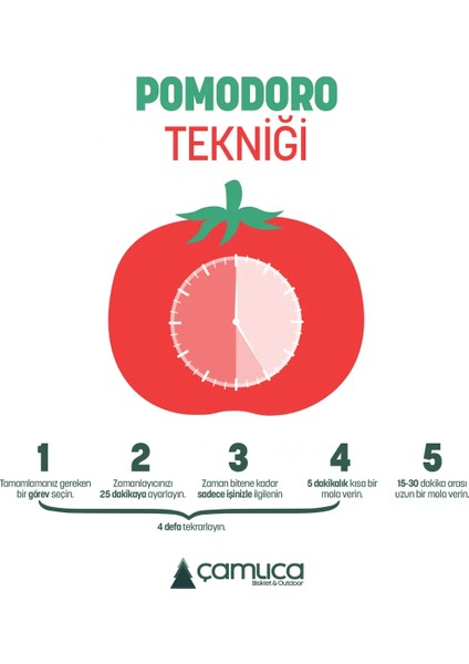 Pomodoro Öğrenci Saati Kronometreli Ders Çalışma Saati Dijital Masa Saati