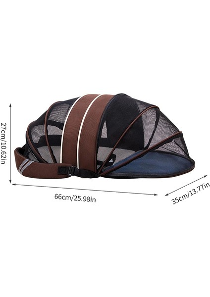 Iki Fonksiyonlu Genişletilebilir Kedi Küçük Irk Köpek Sırt Taşıma Çantası Kahverengi indirimleri