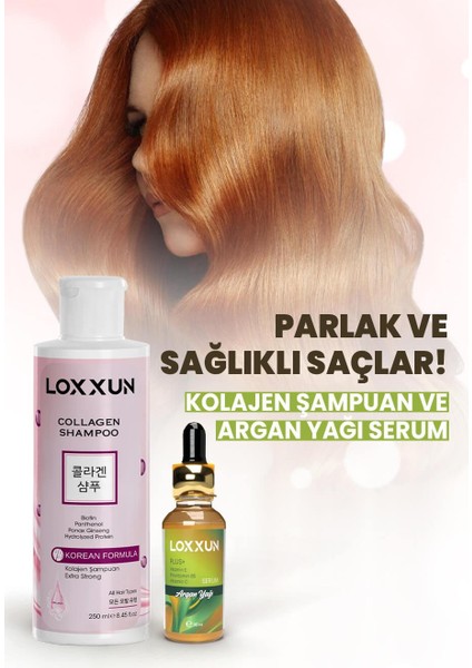 Kolajen Şampuan Ve Argan Yağı Serum Seti