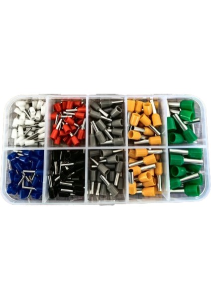 250 Adet Izoleli Kablo Yüksük Takımı 0.50-6mm
