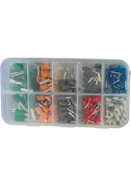 250 Adet Izoleli Kablo Yüksük Takımı 0.50-6mm