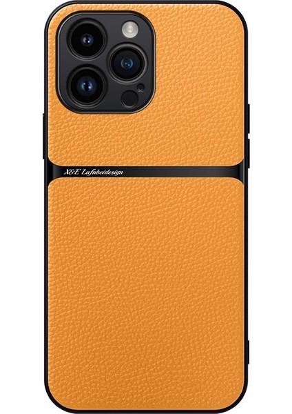 iPhone 14 Pro Lychee Desenli Manyetik Çekim Cep Telefonu Kılıfı (Yurt Dışından)