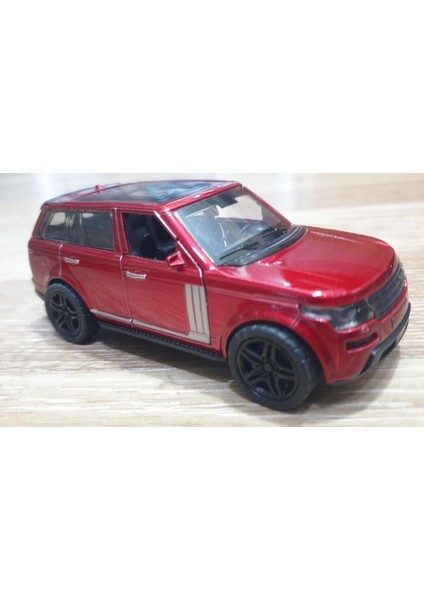 Die Cast Metal Range Rover Jip 12 cm Oyuncak Araba Çek Bırak Model Araba Kapı Bagaj Açılır Kırmızı