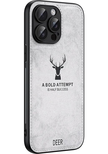 iPhone 12 Kumaş Geyik Deseni Cep Telefonu Kılıfı (Yurt Dışından)